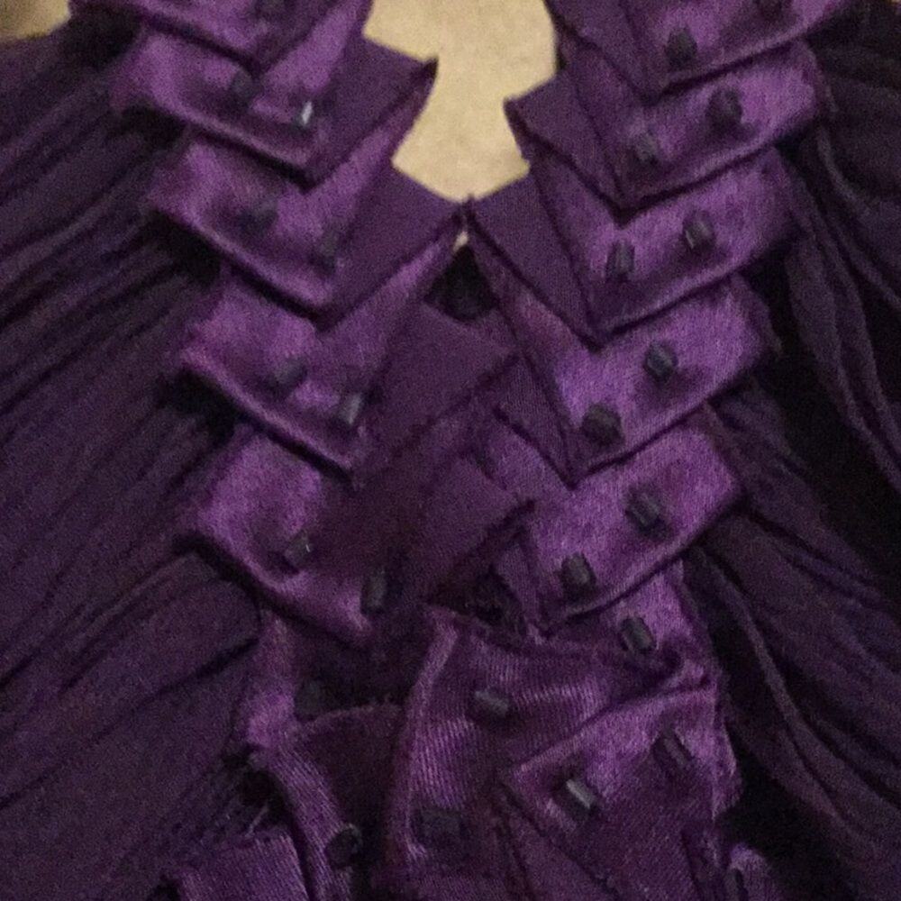 - BCBGmaxazria two tone chiffon pleated grap… - Picture 6 of 14